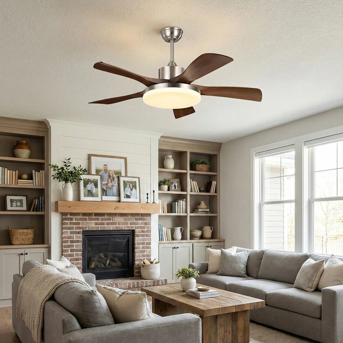Nordic Style Lunet Copper Ceiling Fan Light – Copper detail 12