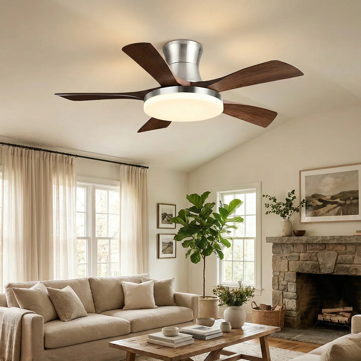 Nordic Style Lunet Copper Ceiling Fan Light – Copper detail 8