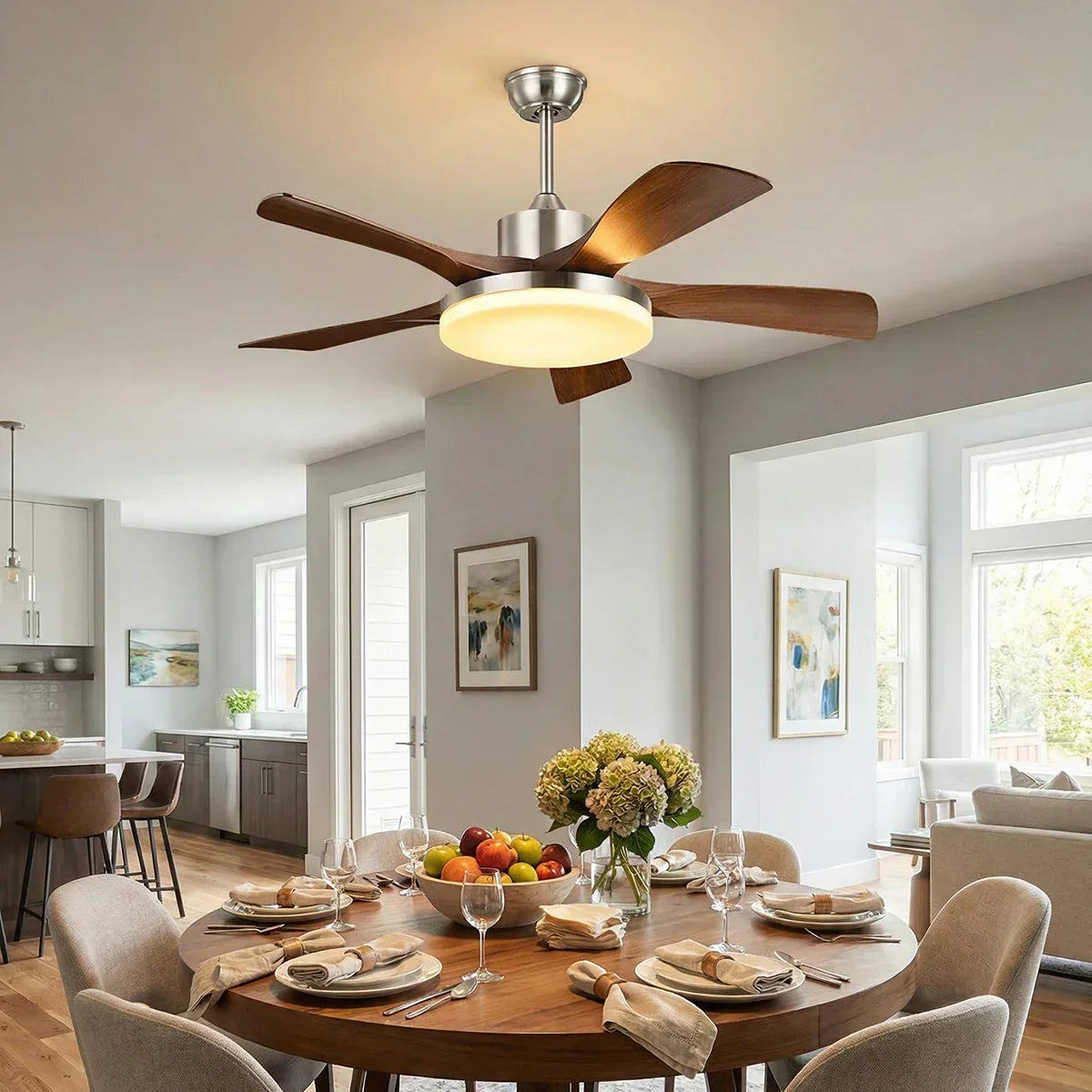 Nordic Style Lunet Copper Ceiling Fan Light – Copper detail 9