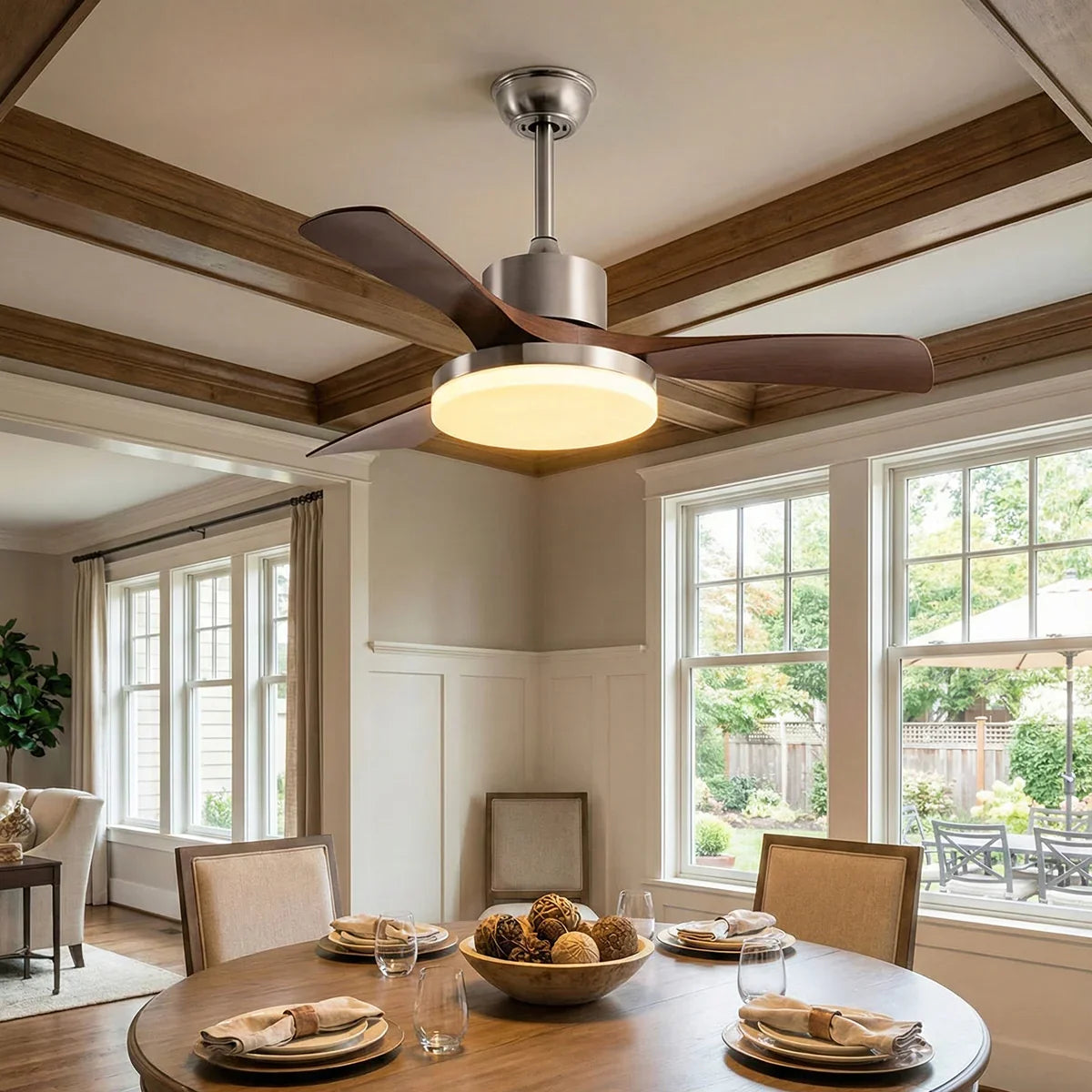 Nordic Style Lunet Copper Ceiling Fan Light – Copper detail 3