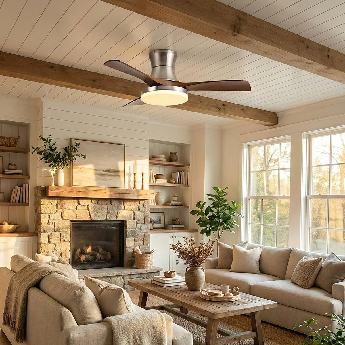 Nordic Style Lunet Copper Ceiling Fan Light – Copper detail 4