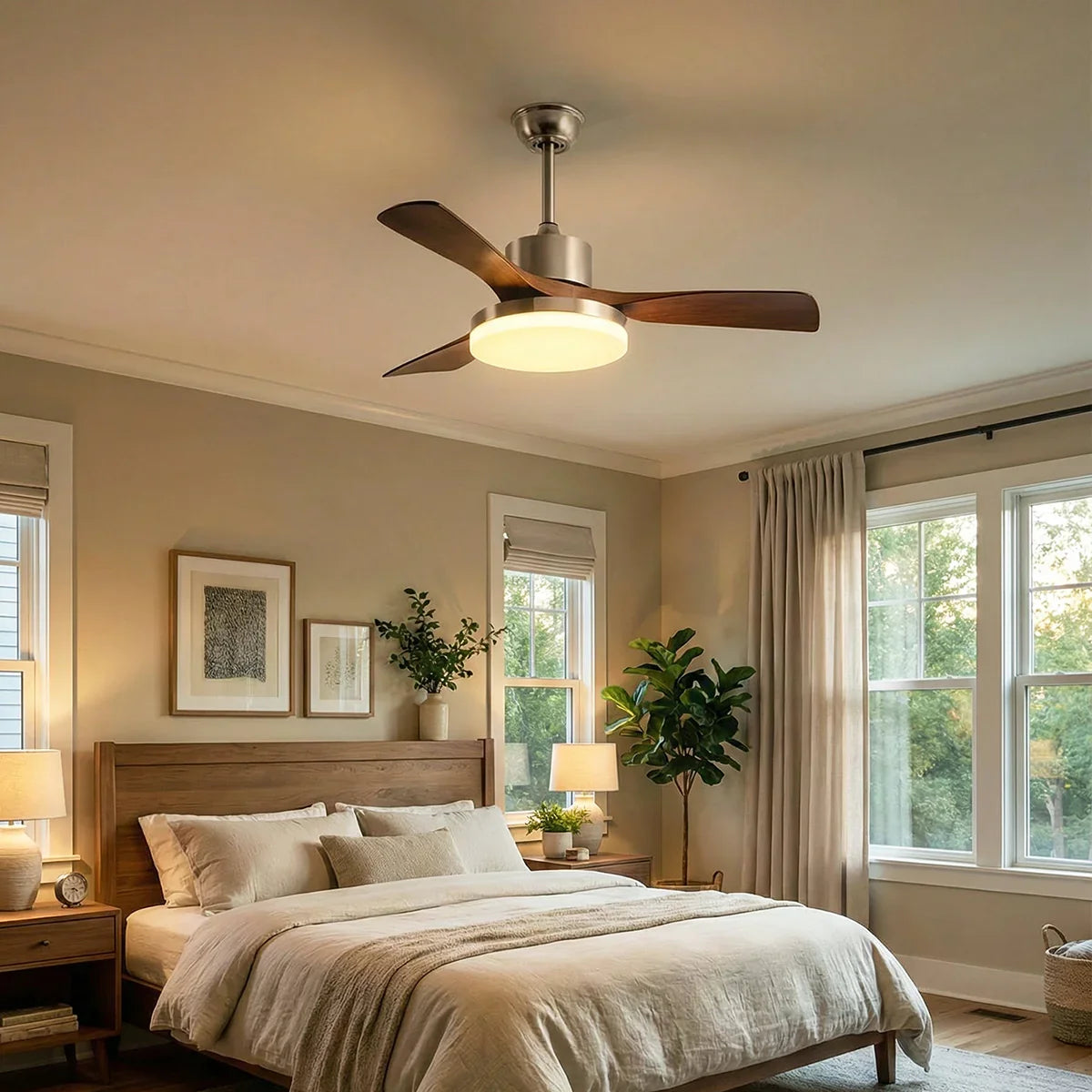Nordic Style Lunet Copper Ceiling Fan Light – Copper detail 5
