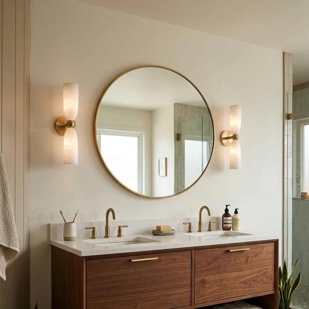 Odile Alabaster Cone Wall Sconce – Alabaster detail 7