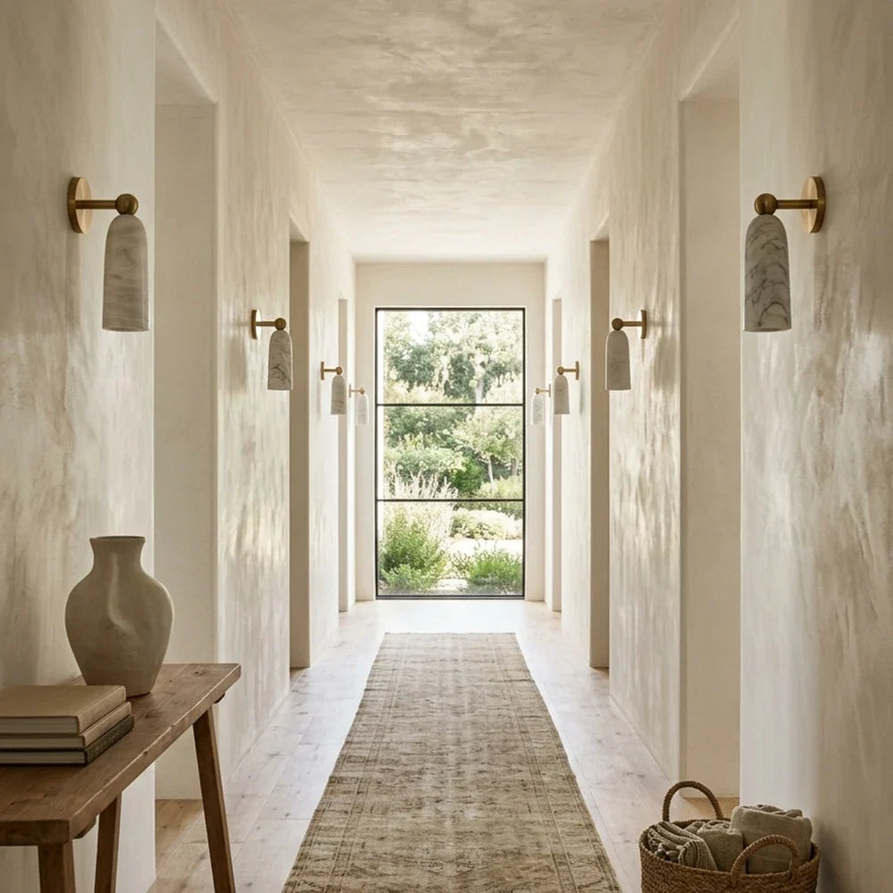 Odile Alabaster Cone Wall Sconce – Alabaster detail 9