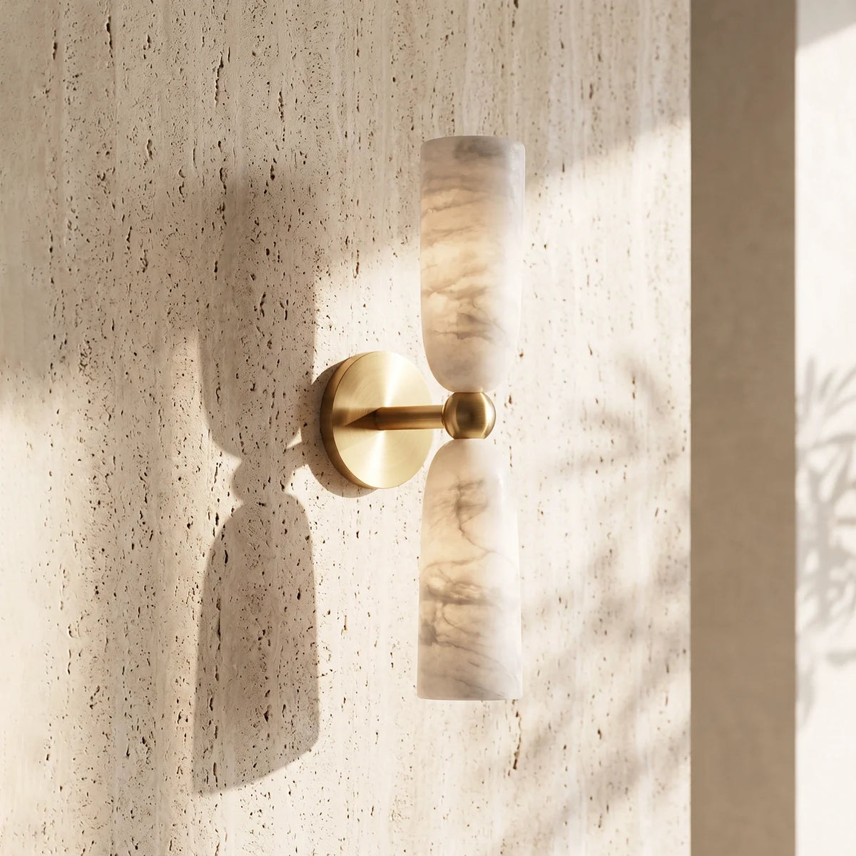 Odile Alabaster Cone Wall Sconce – Alabaster detail 11