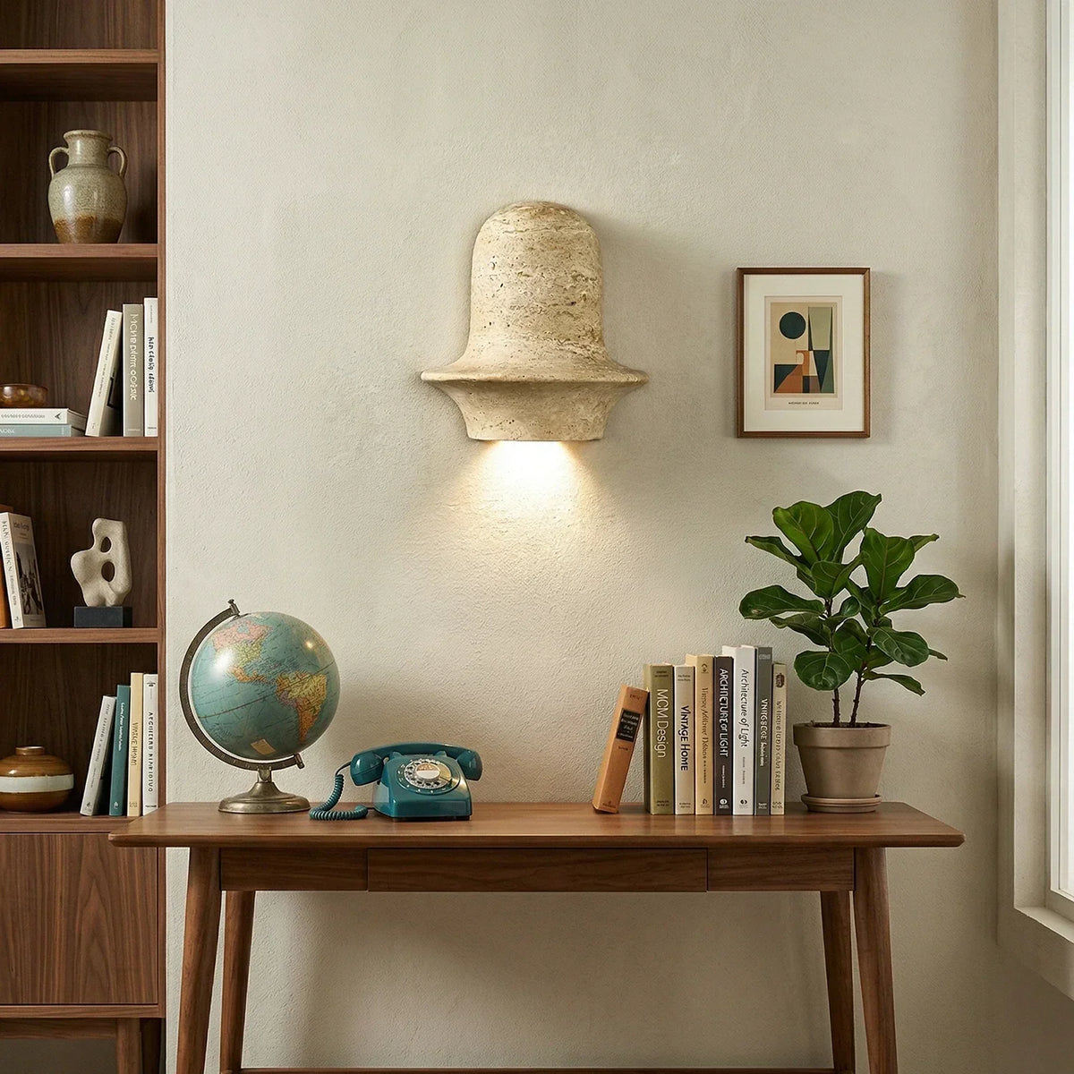 Olyndra Travertine Arched Artistic Wall Lamp – Travertine detail 8