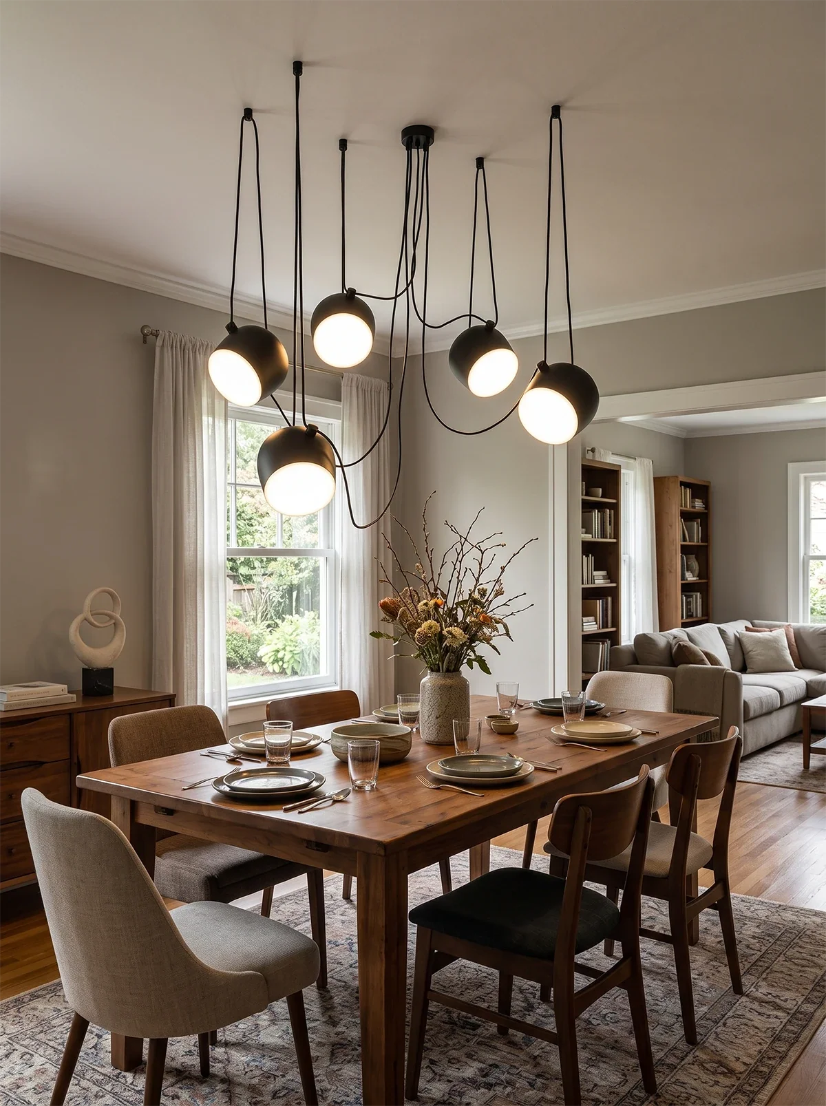Onda Adjustable Cable Cluster Acrylic Chandelier – Acrylic detail 10