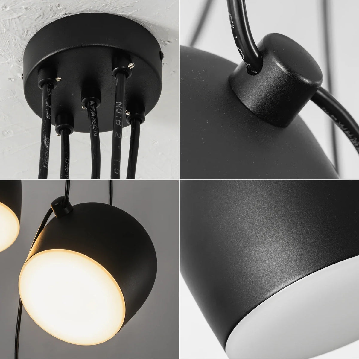 Onda Adjustable Cable Cluster Acrylic Chandelier – Acrylic detail 11