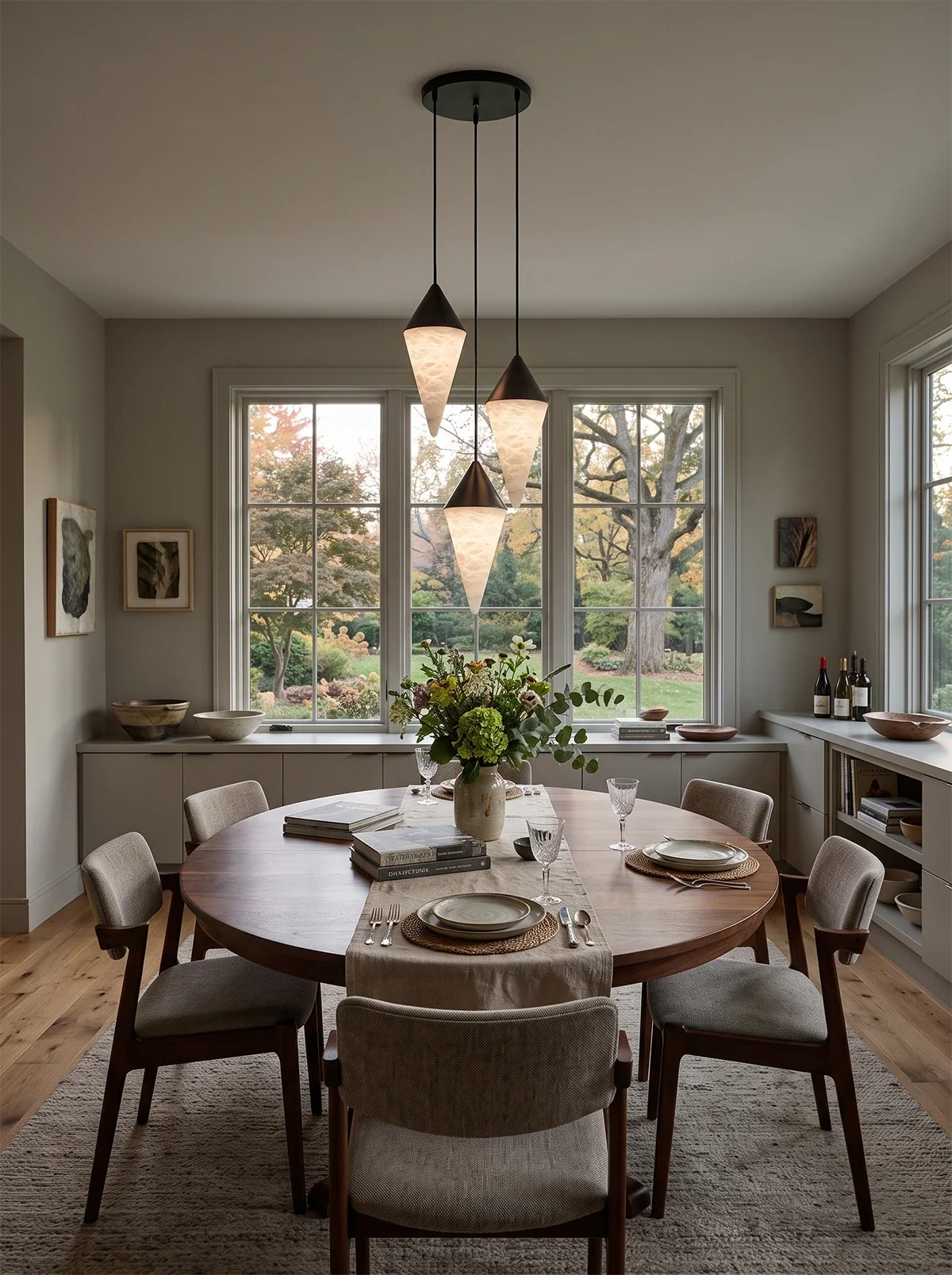 Ondine Faceted Alabaster Drop Chandelier – Alabaster detail 9