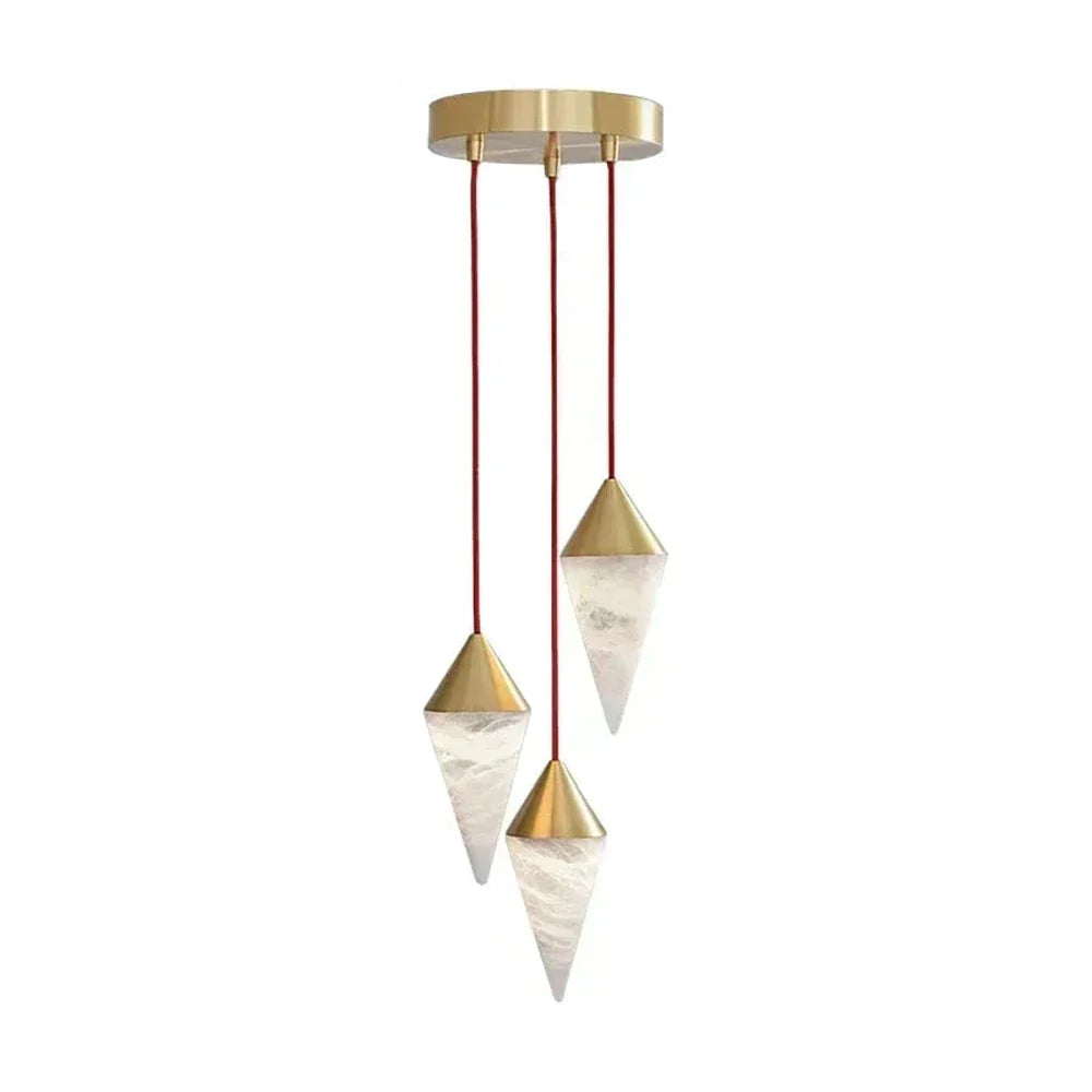 Ondine Faceted Alabaster Drop Chandelier – Alabaster detail 14