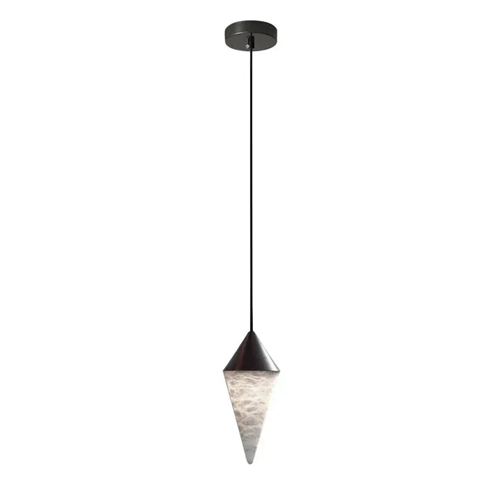 Ondine Faceted Alabaster Drop Chandelier – Alabaster detail 12