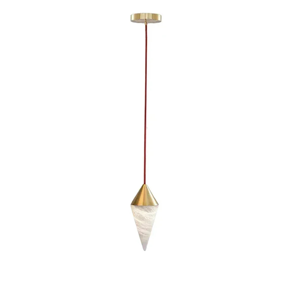 Ondine Faceted Alabaster Drop Chandelier – Alabaster detail 13