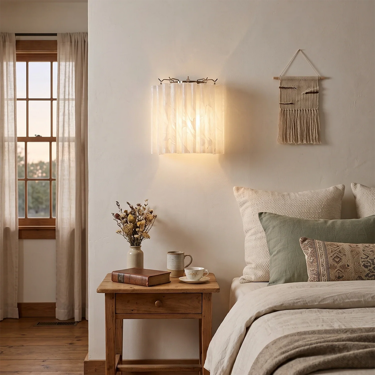 Ondine Tiered Glass Tube Wall Sconce – Glass detail 5