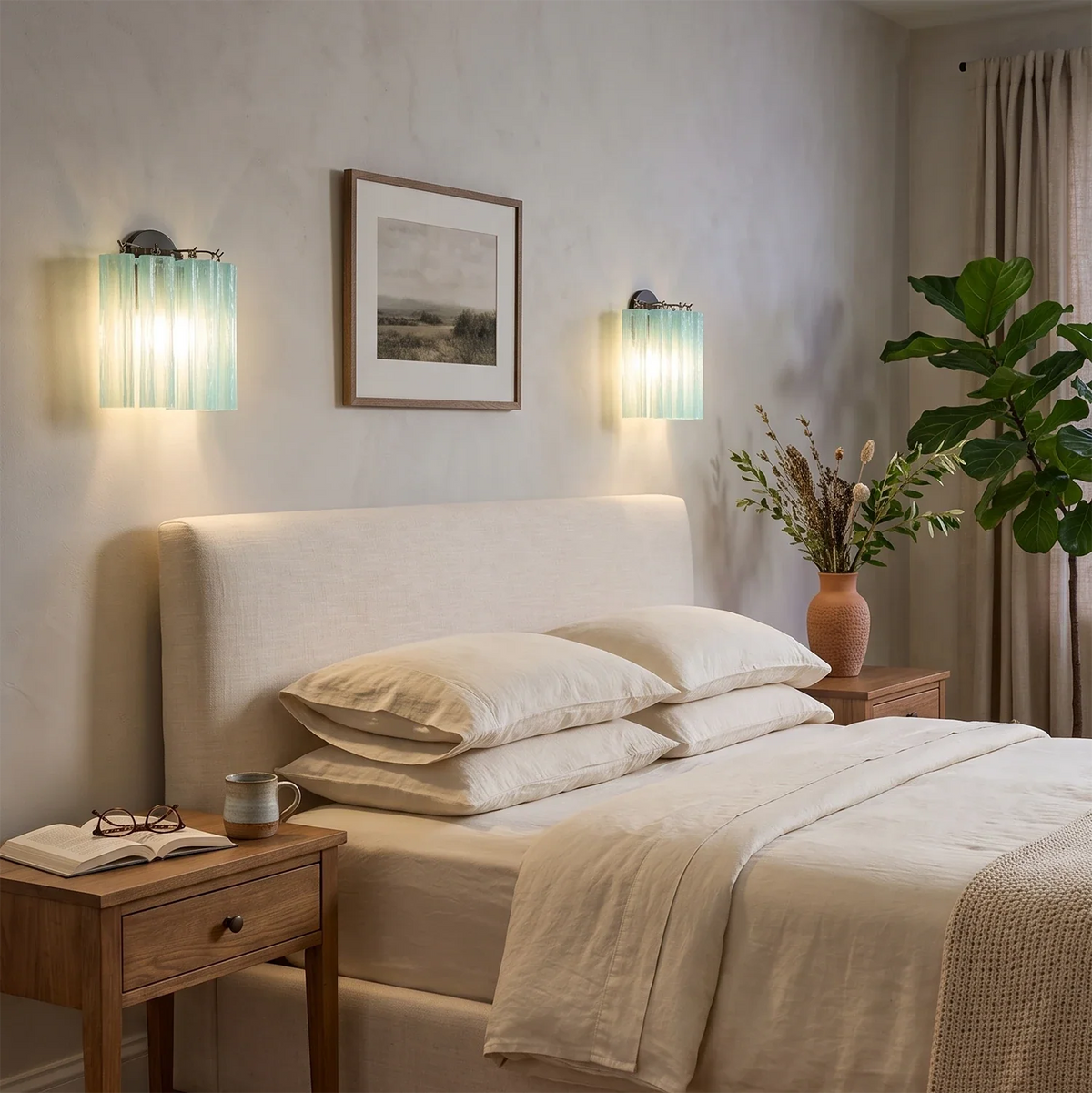 Ondine Tiered Glass Tube Wall Sconce – Glass detail 10