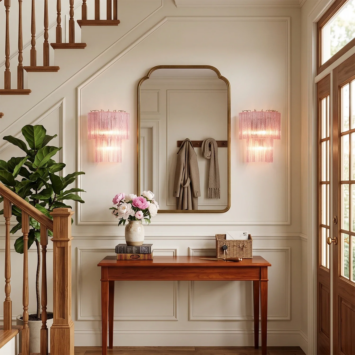 Ondine Tiered Glass Tube Wall Sconce – Glass detail 11