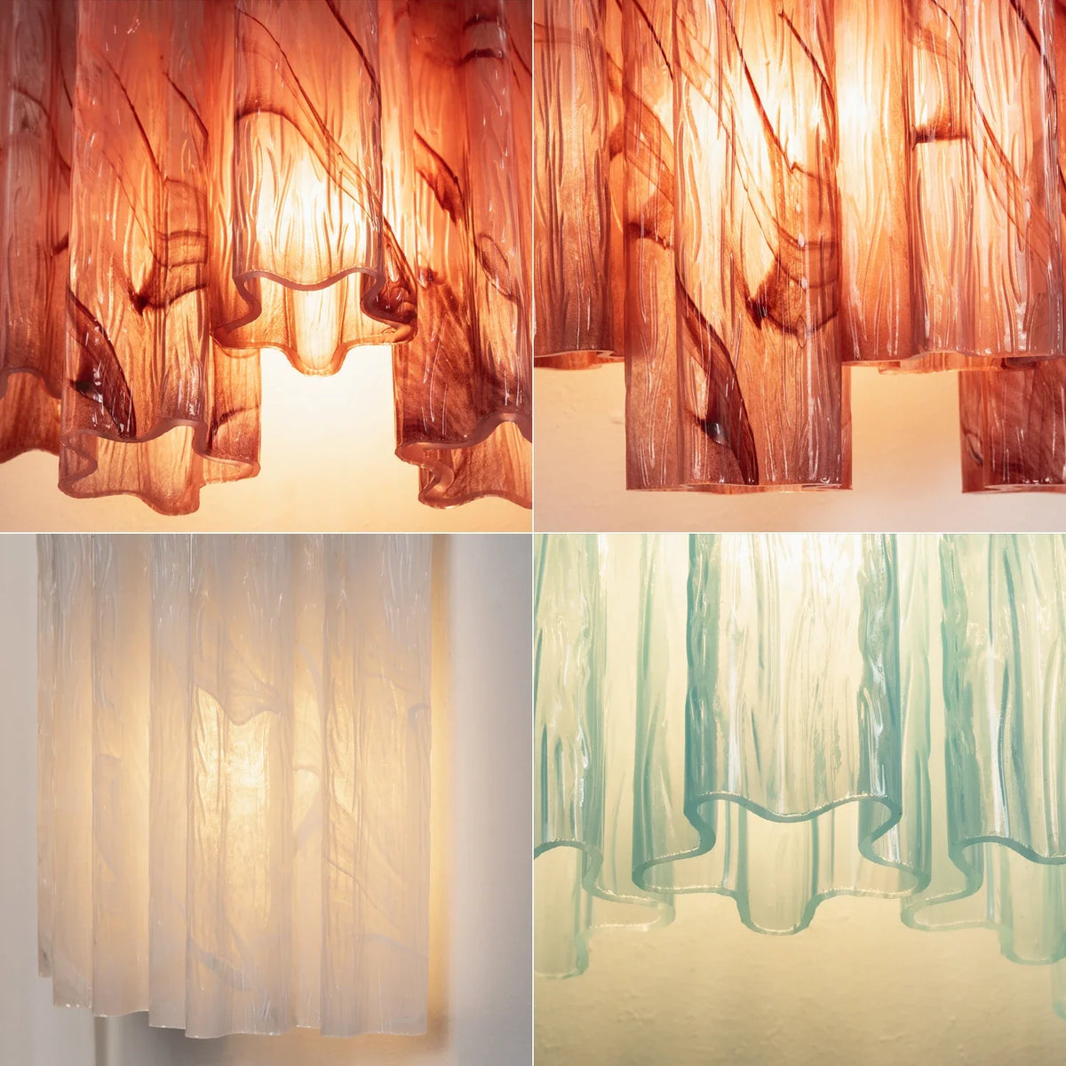 Ondine Tiered Glass Tube Wall Sconce – Glass detail 39