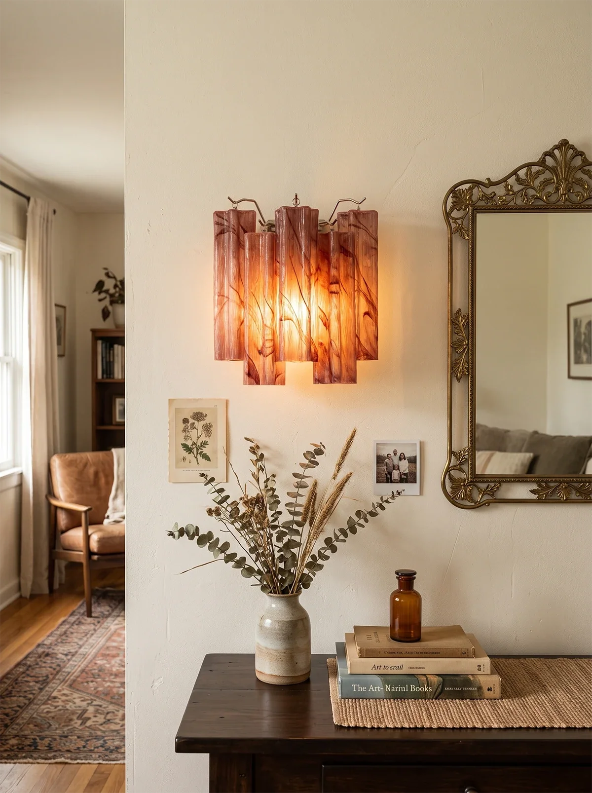 Ondine Tiered Glass Tube Wall Sconce – Glass detail 14