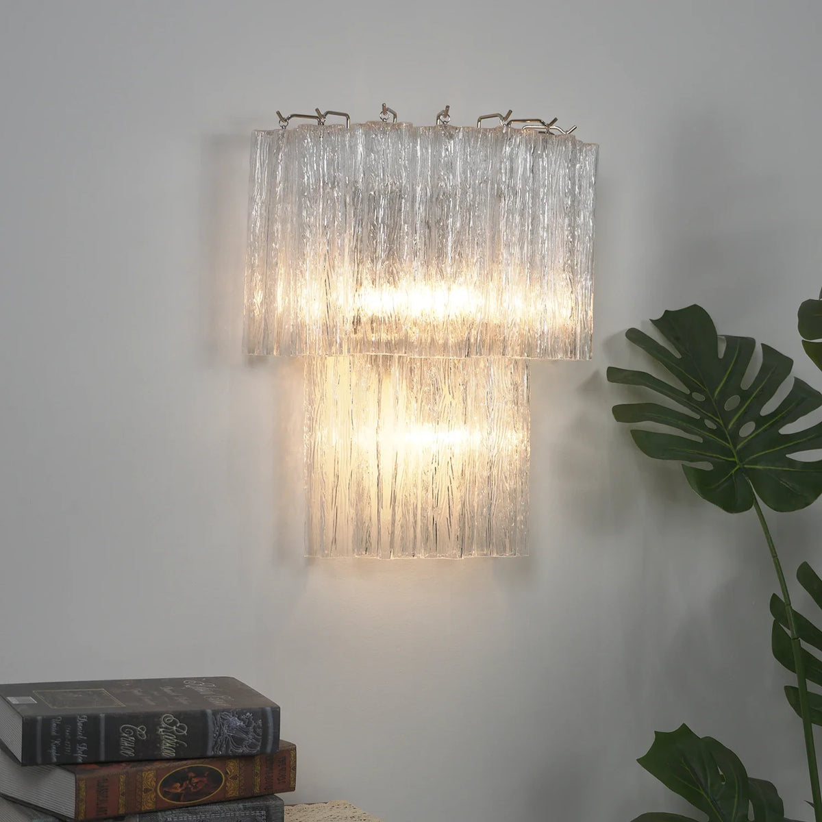 Ondine Tiered Glass Tube Wall Sconce – Glass detail 40