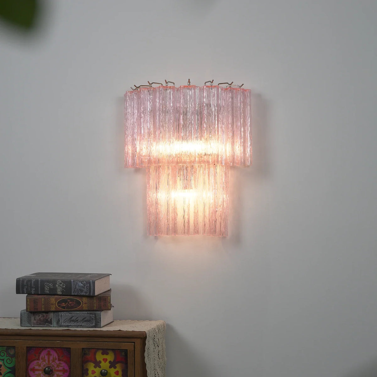 Ondine Tiered Glass Tube Wall Sconce – Glass detail 44