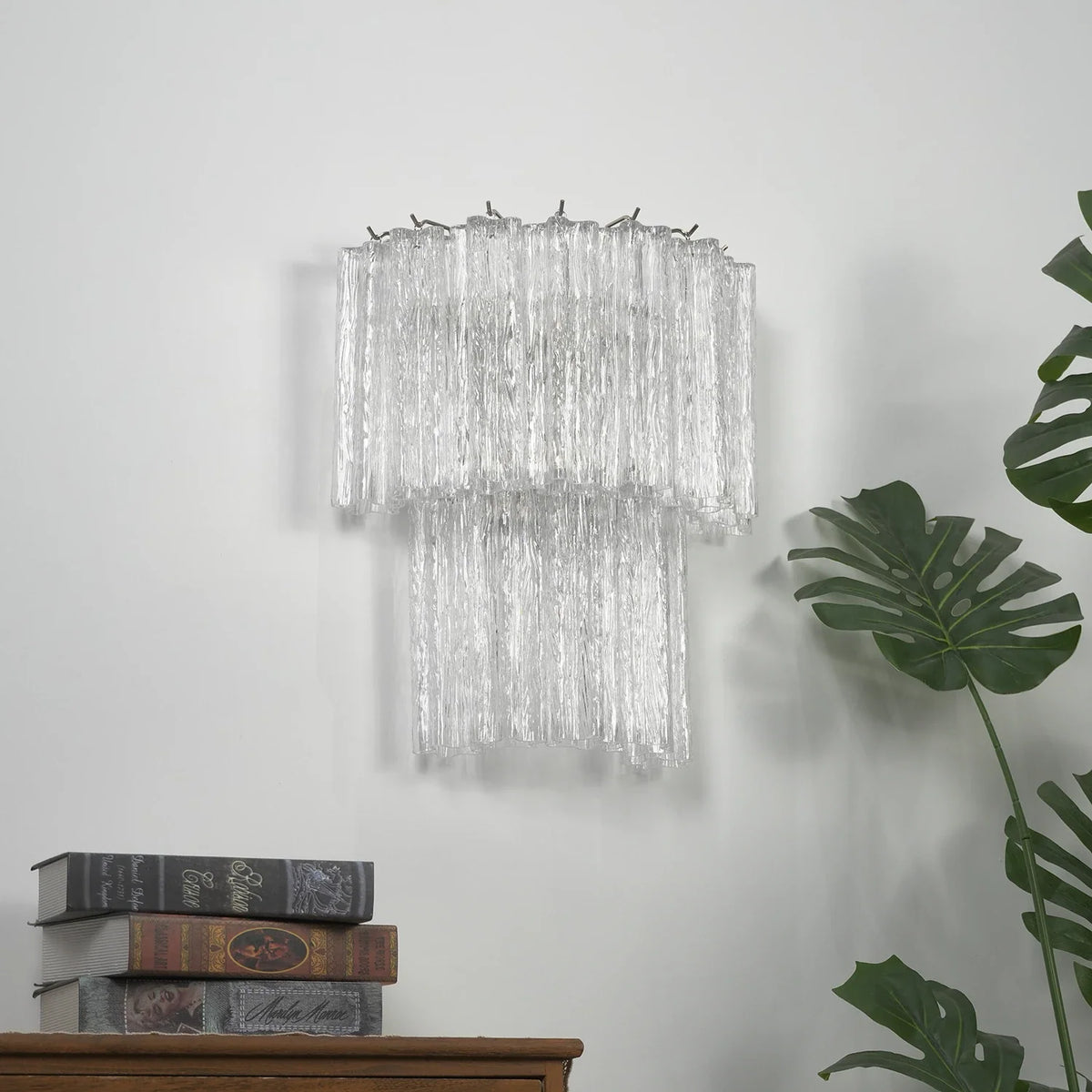 Ondine Tiered Glass Tube Wall Sconce – Glass detail 43
