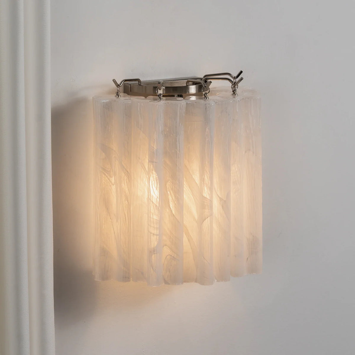 Ondine Tiered Glass Tube Wall Sconce – Glass detail 50