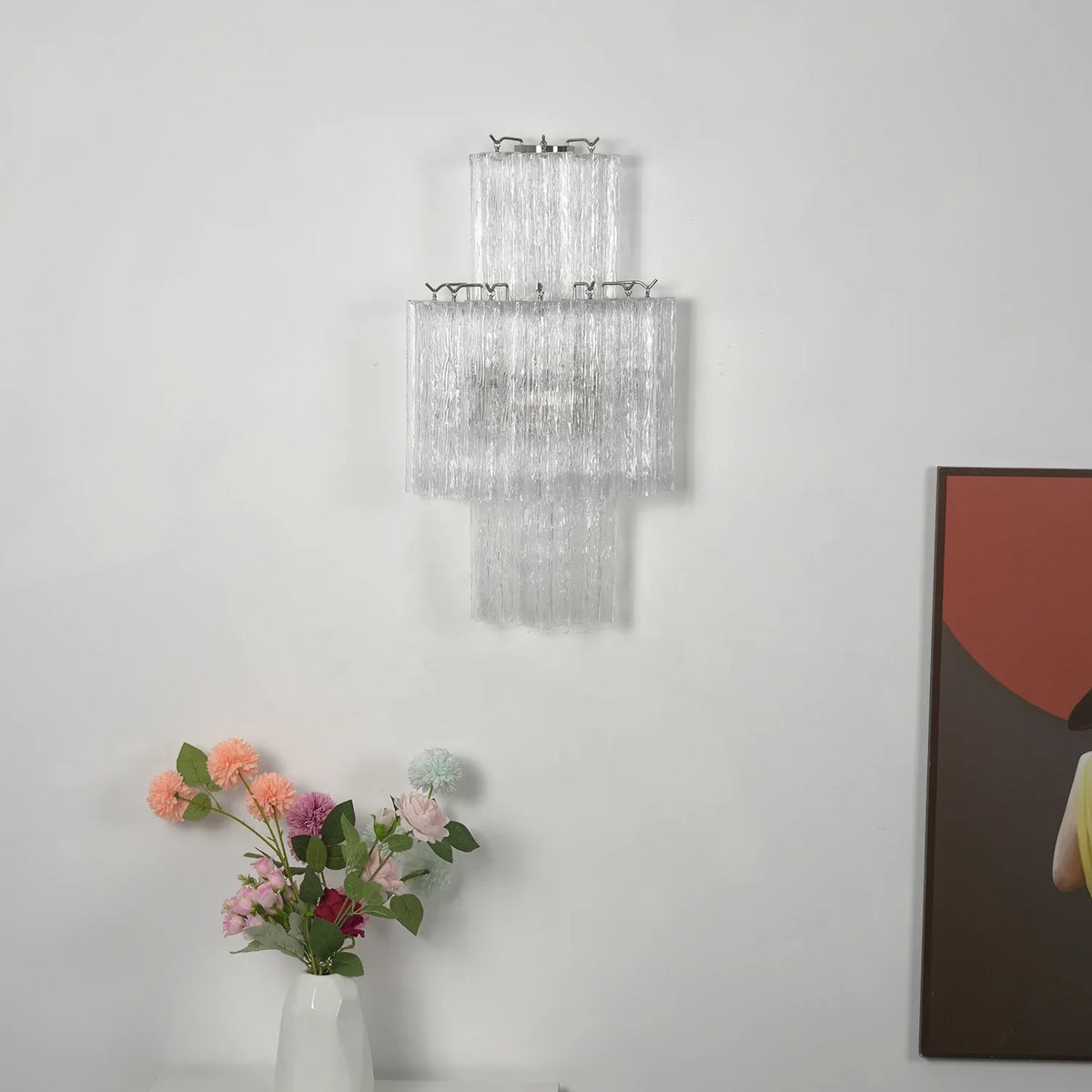 Ondine Tiered Glass Tube Wall Sconce – Glass detail 48