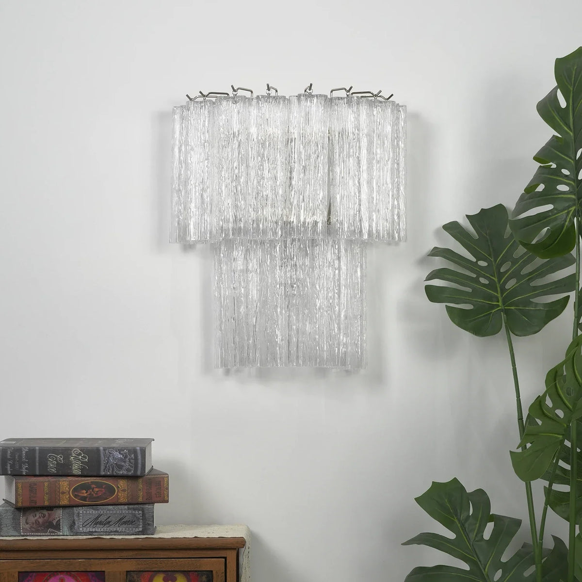 Ondine Tiered Glass Tube Wall Sconce – Glass detail 42