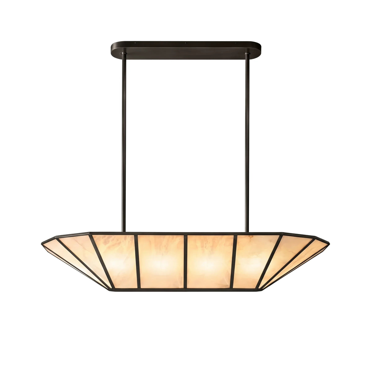 Orlaine Faceted Alabaster Panel Chandelier – Alabaster detail 10