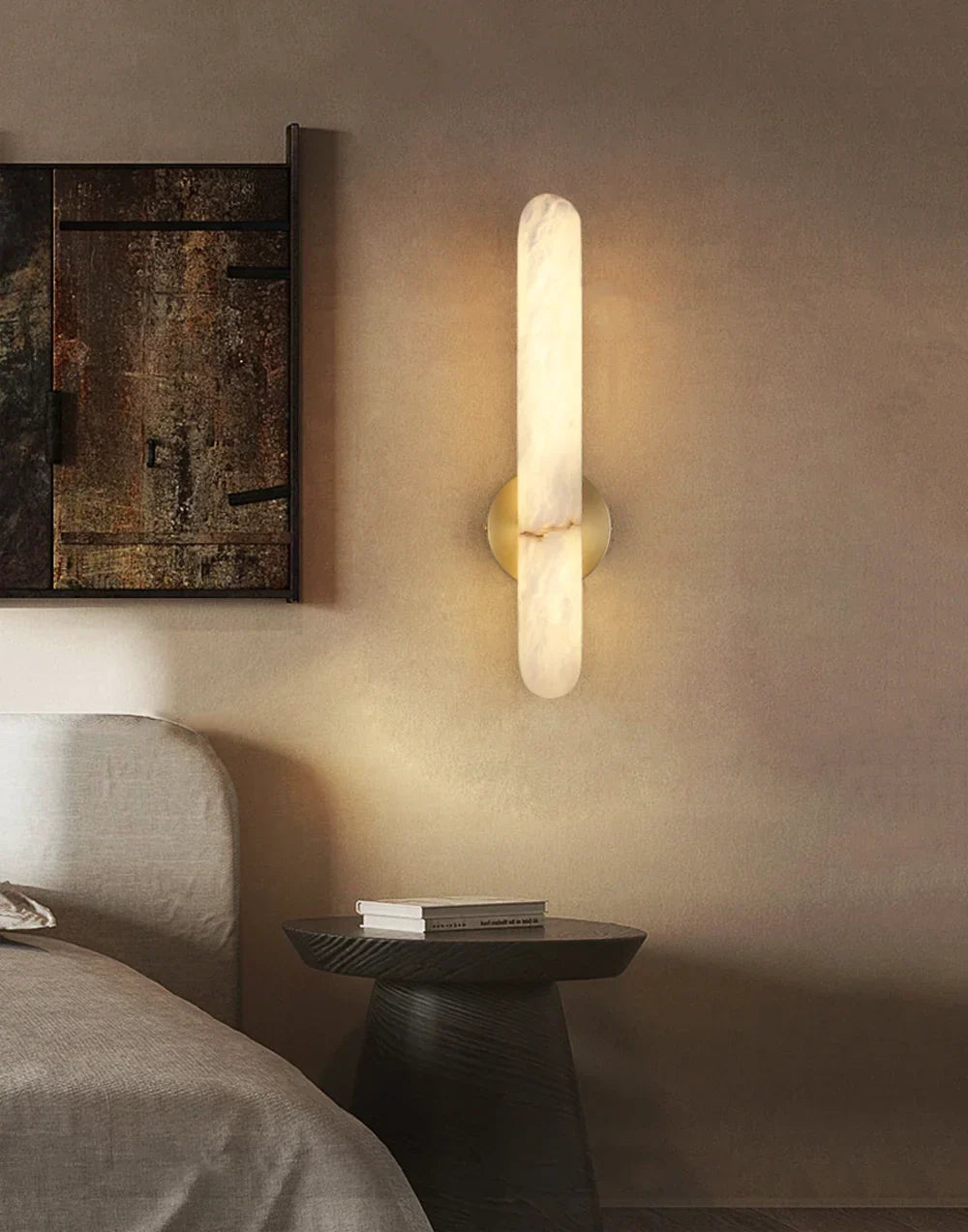 Oval Alunari Alabaster Wall Sconce – Alabaster detail 9
