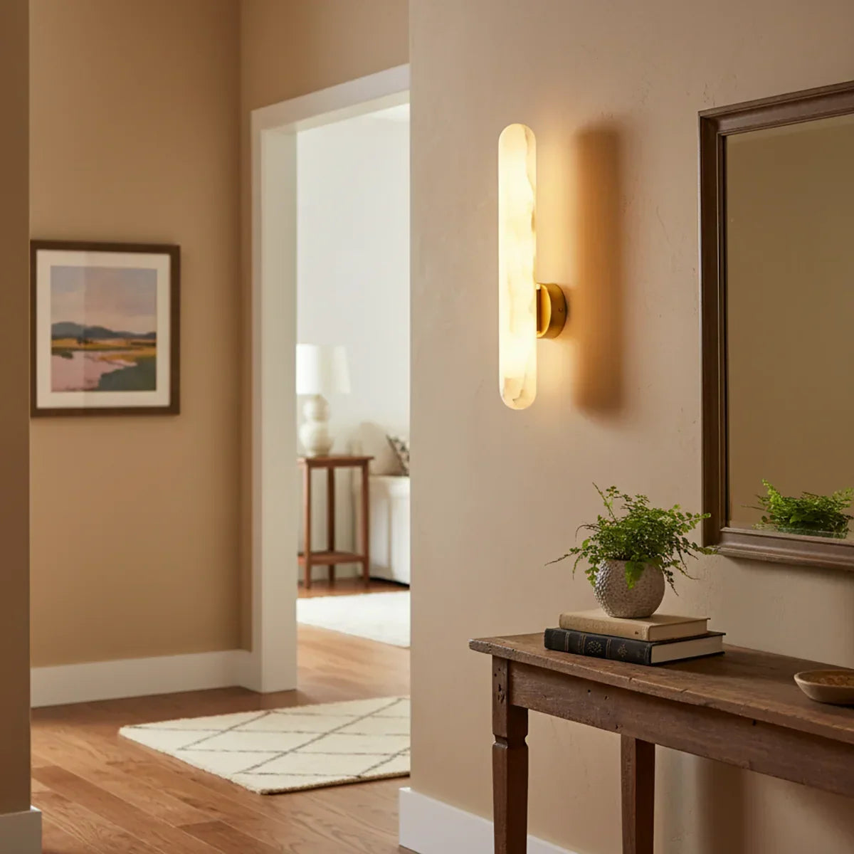 Oval Alunari Alabaster Wall Sconce – Alabaster detail 8