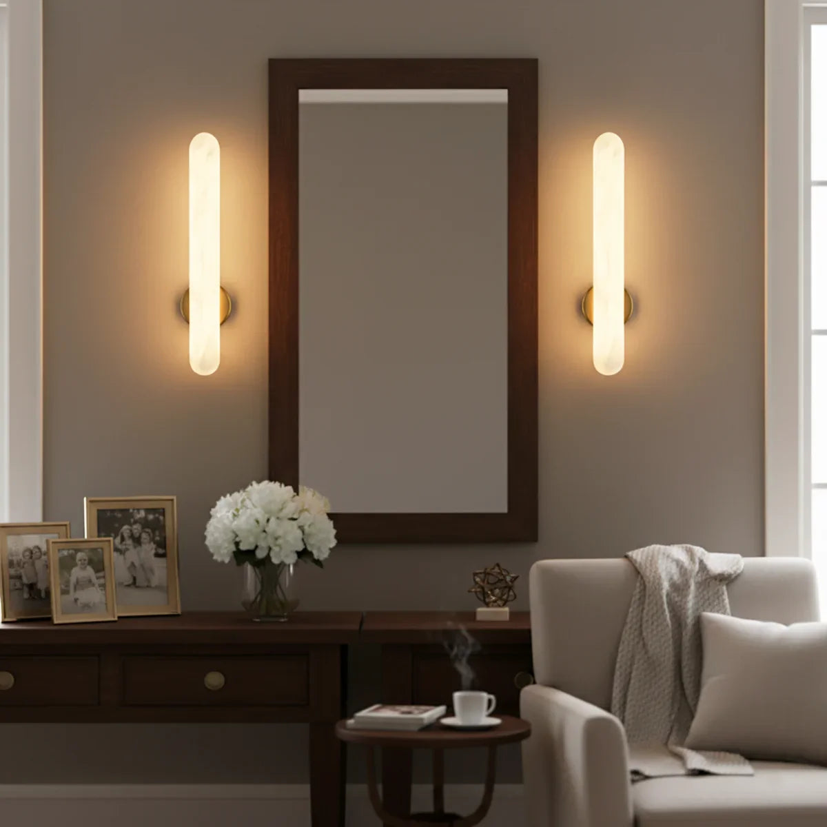 Oval Alunari Alabaster Wall Sconce – Alabaster detail 17