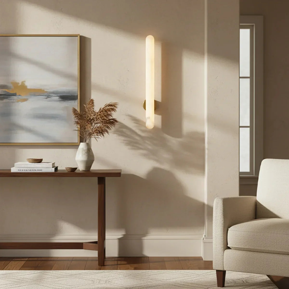 Oval Alunari Alabaster Wall Sconce – Alabaster detail 5
