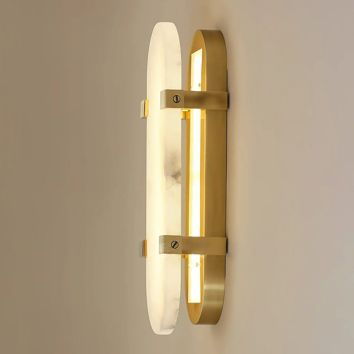 Oval Calla Alabaster Wall Sconce – Alabaster detail 23