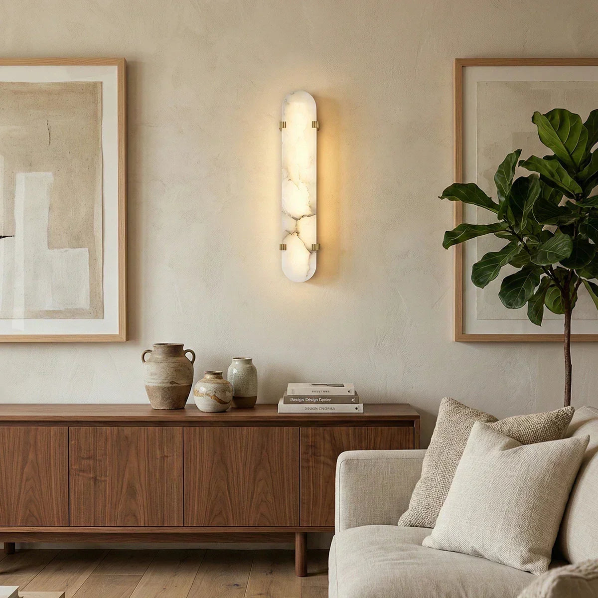 Oval Calla Alabaster Wall Sconce – Alabaster detail 9