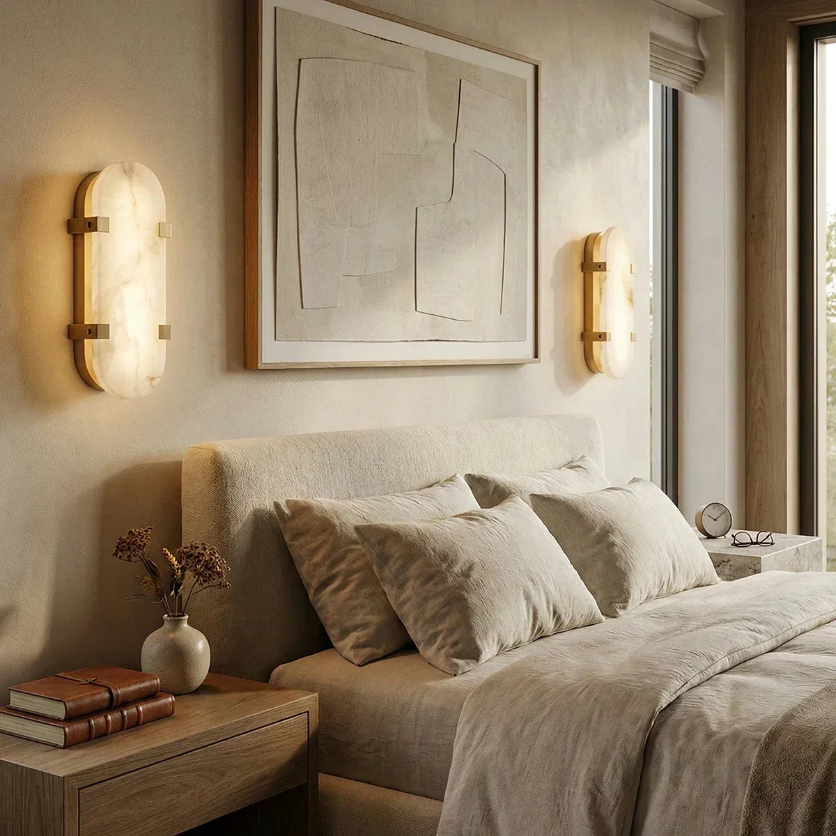 Oval Calla Alabaster Wall Sconce – Alabaster detail 13