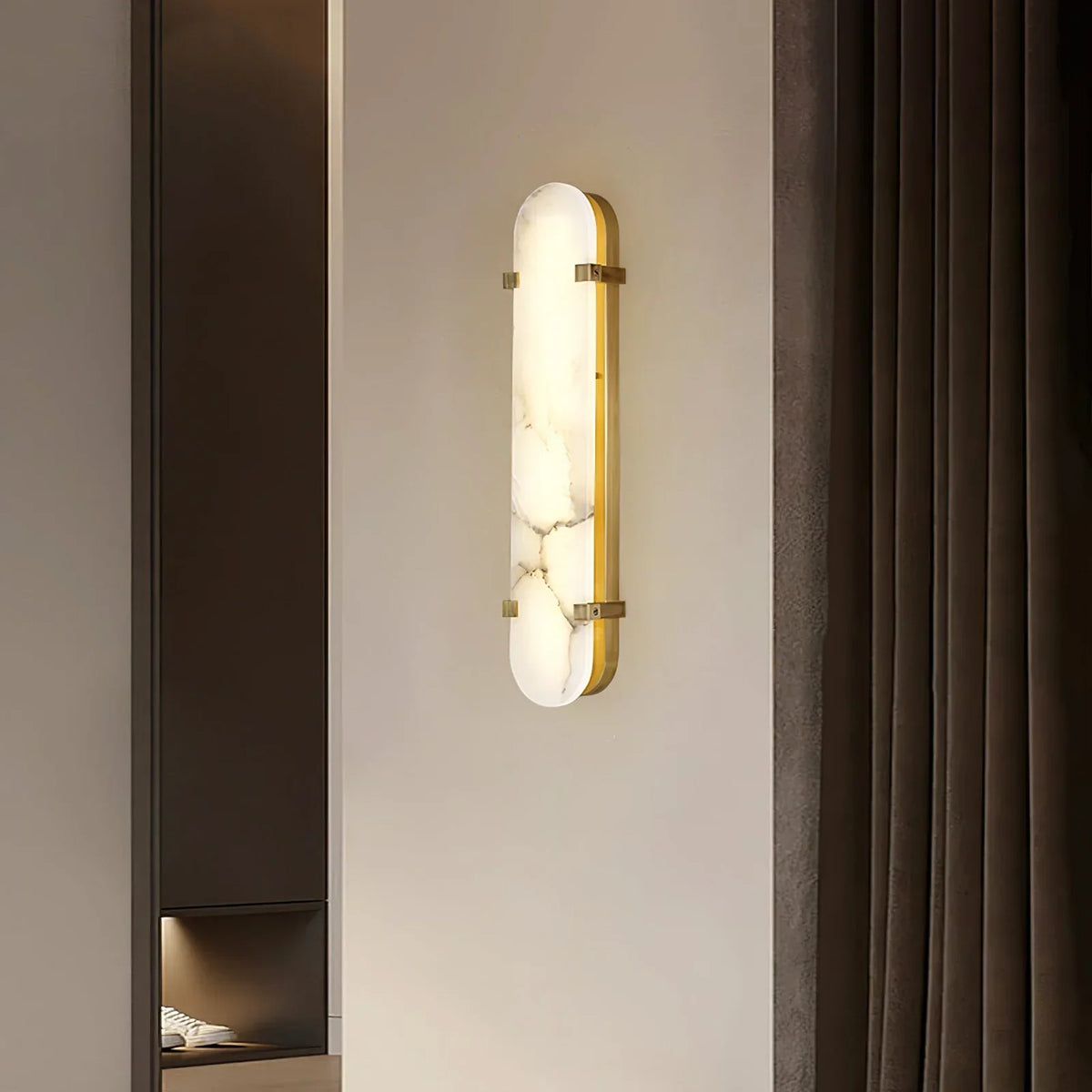Oval Calla Alabaster Wall Sconce – Alabaster detail 8