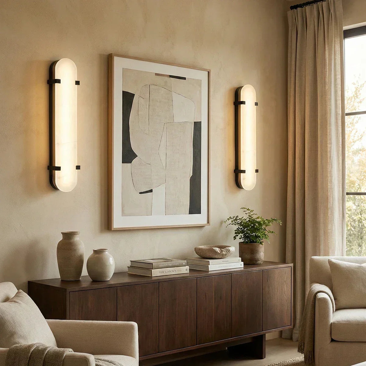 Oval Calla Alabaster Wall Sconce – Alabaster detail 15