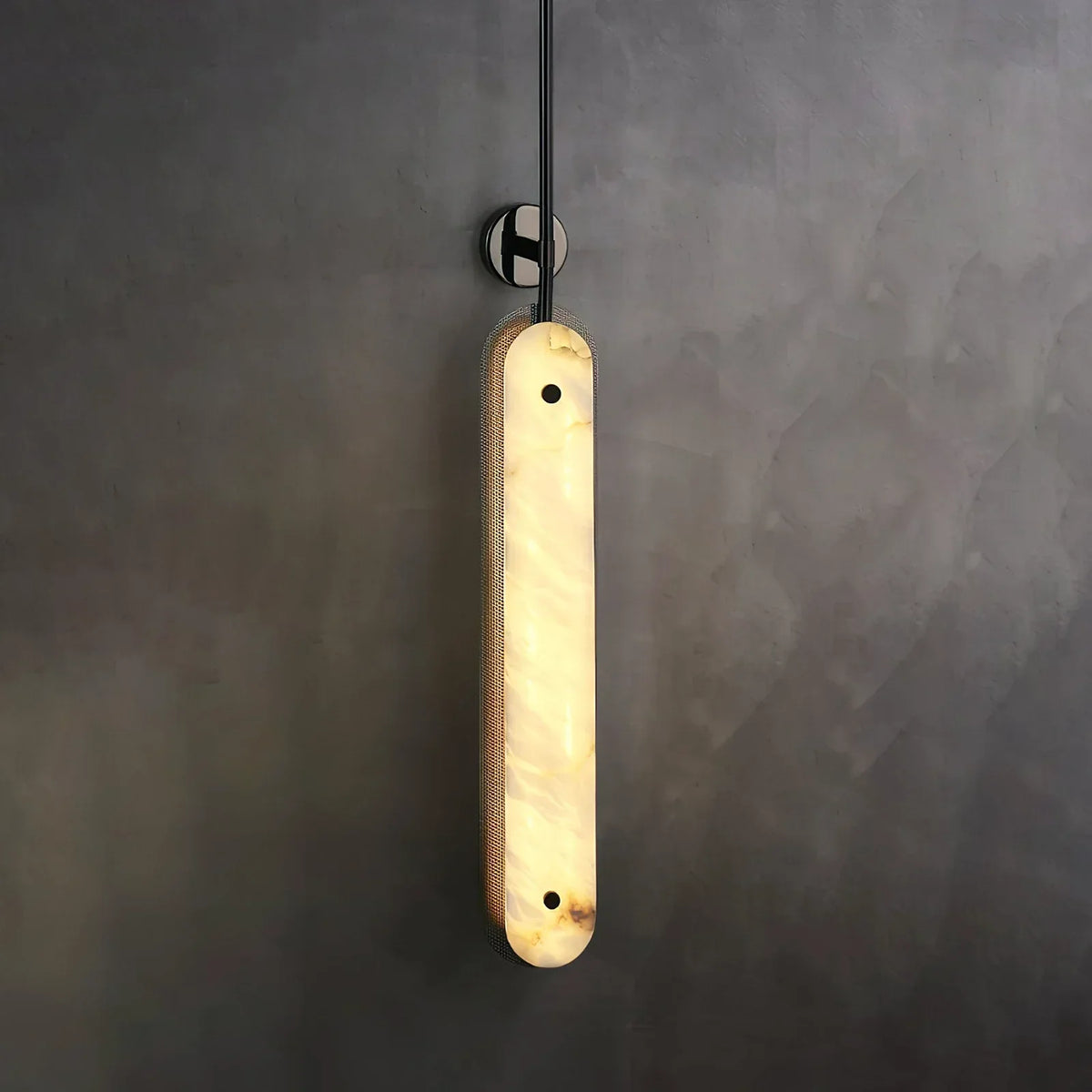 Oval Lysandra Alabaster Wall Sconce – Alabaster detail 9