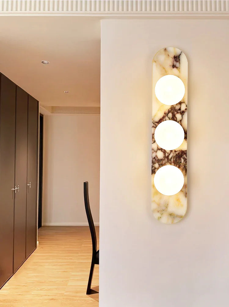 Oval Marble Modulo Glass Wall Lamp – Marble detail 7
