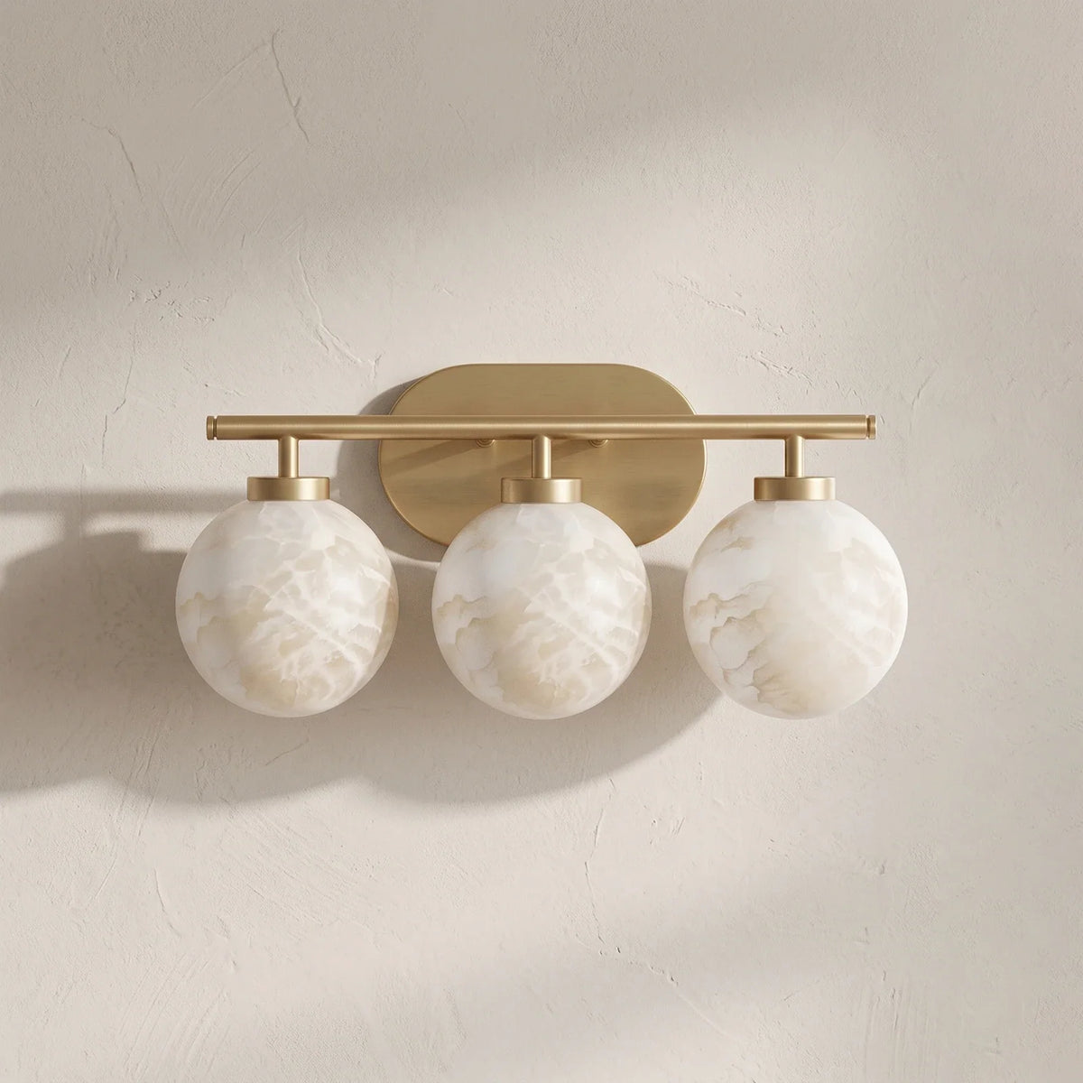 Perlune Globe Alabaster Vanity Wall Light – Alabaster detail 16
