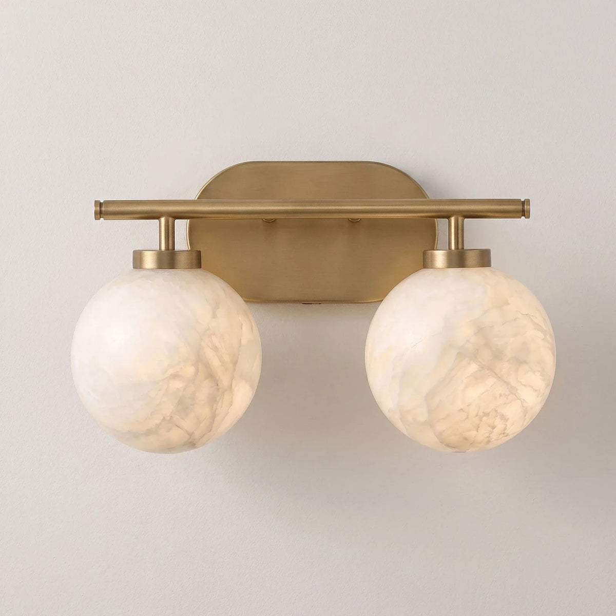 Perlune Globe Alabaster Vanity Wall Light – Alabaster detail 10