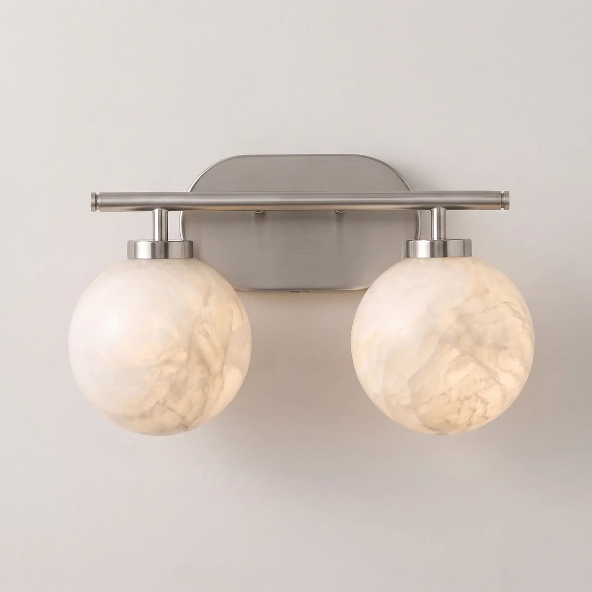 Perlune Globe Alabaster Vanity Wall Light – Alabaster detail 12