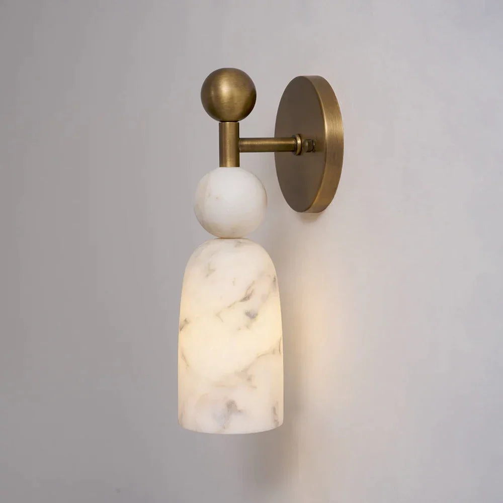 Perrin Stacked Alabaster Wall Sconce – Alabaster detail 14