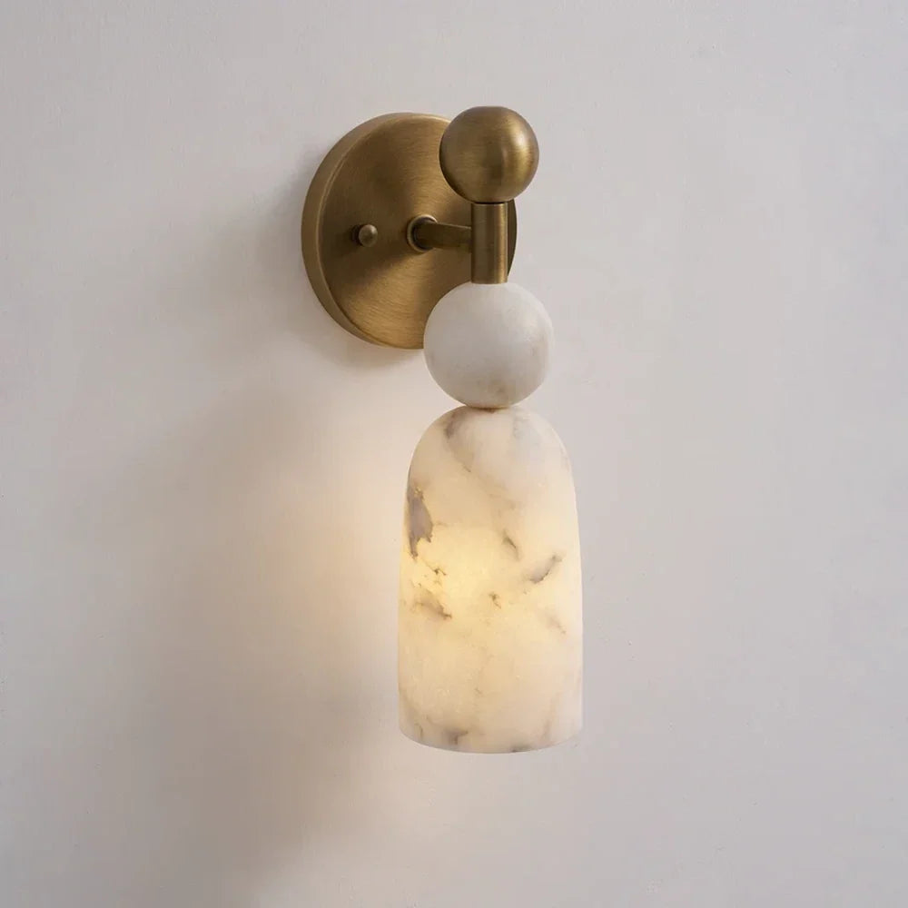 Perrin Stacked Alabaster Wall Sconce – Alabaster detail 15