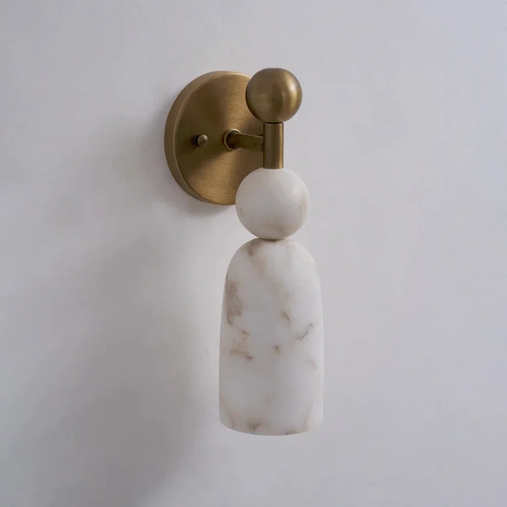 Perrin Stacked Alabaster Wall Sconce – Alabaster detail 16