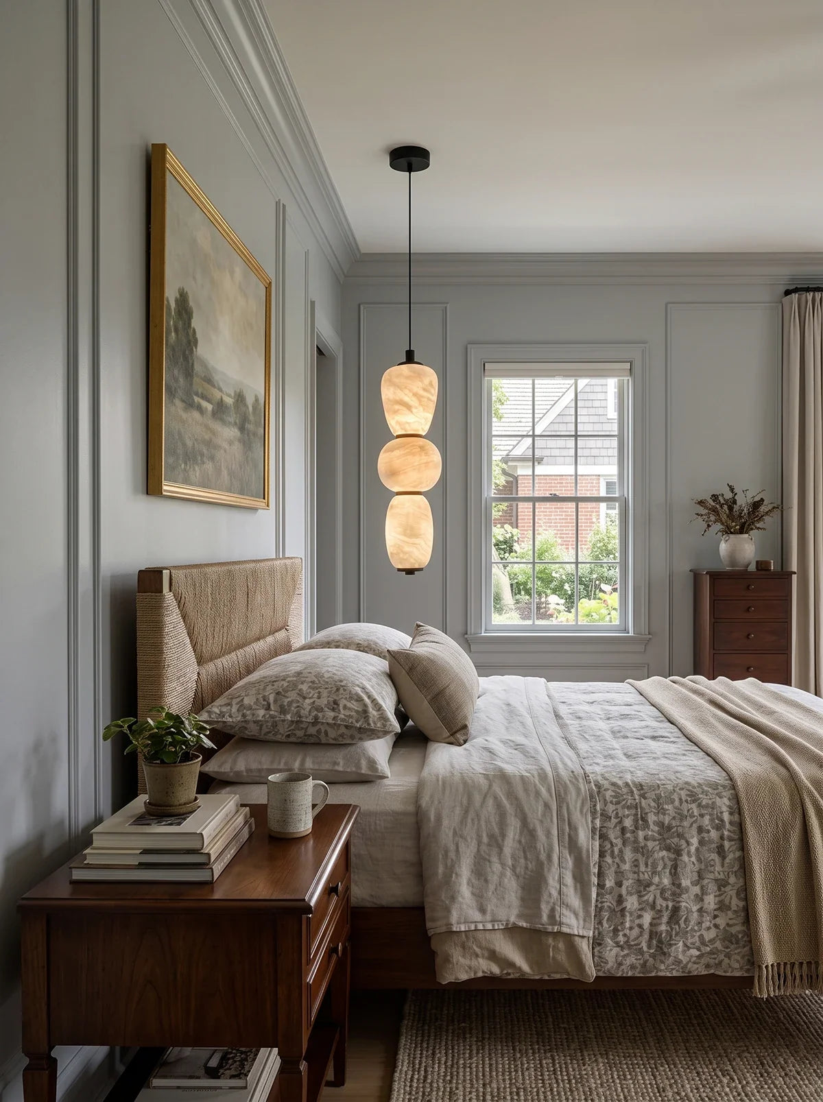 Perrine Stacked Alabaster Pendant Light – Alabaster detail 8