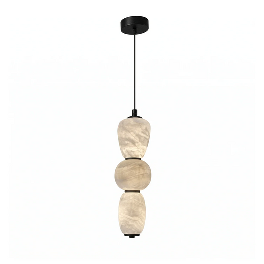 Perrine Stacked Alabaster Pendant Light