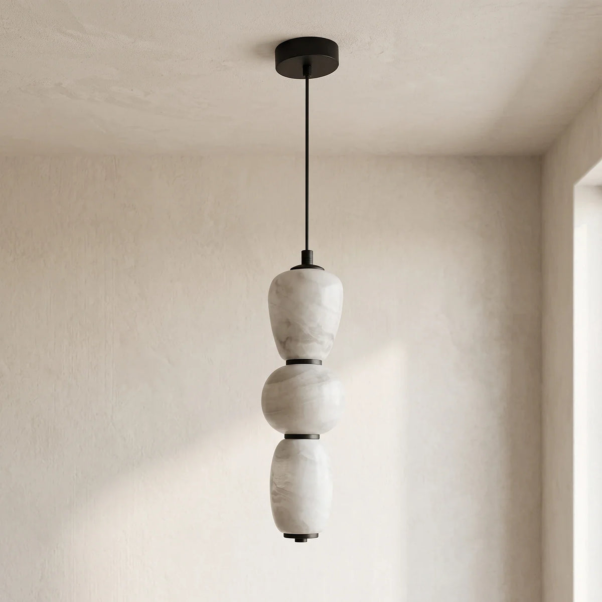 Perrine Stacked Alabaster Pendant Light – Alabaster detail 19