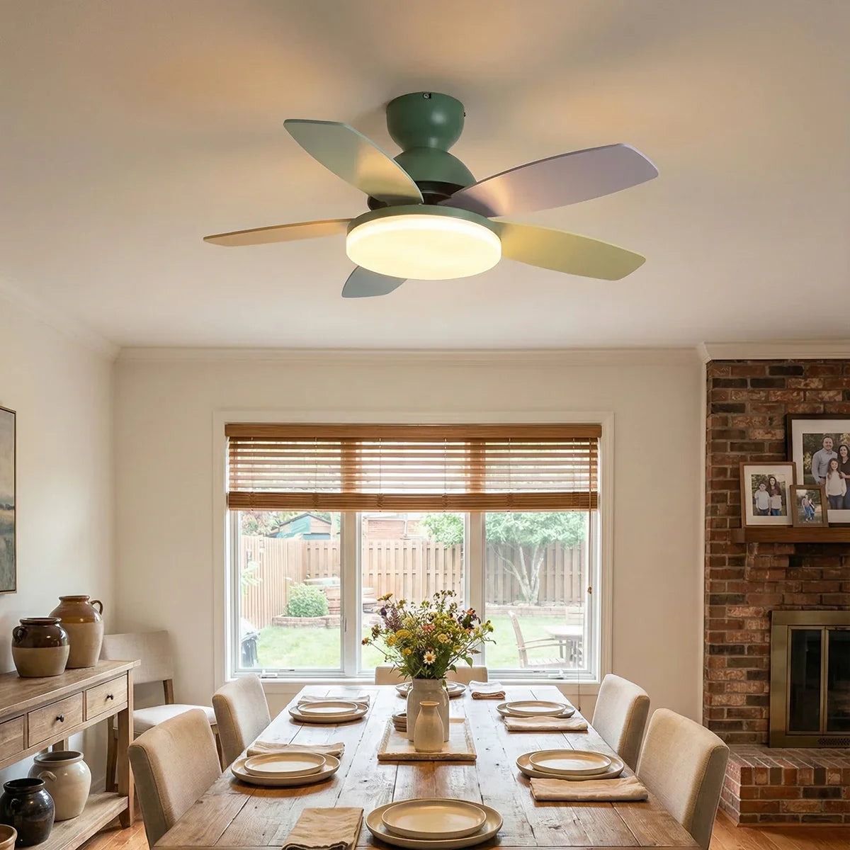 Petal Shaped Petalo Copper Ceiling Fan Light – Copper detail 6
