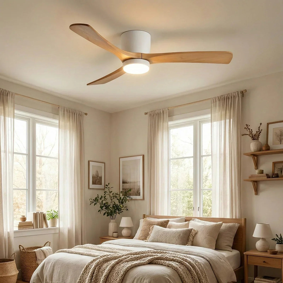 Propeller Style Wooden Copper Ceiling Fan Light – Copper detail 14